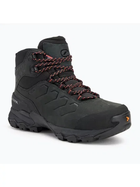 Női túrabakancs SCARPA Moraine Polar GTX sötét antracit/ korall. Méret: 41 EU szürke