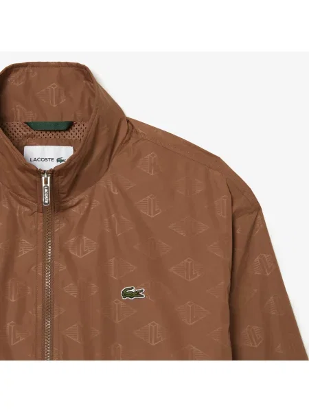 Lacoste Kurtka Ze Stójką Z Monogramem brązowa