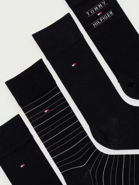 Tommy Hilfiger nogavice paket 4 kosov črna