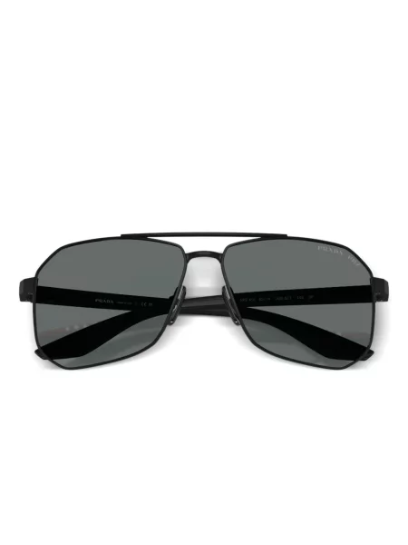 Ochelari de soare Prada Linea Rossa cu imprimeu geometric negru
