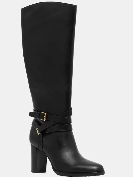 Lauren Ralph Lauren ghete de piele Cllns Tl Hl negru