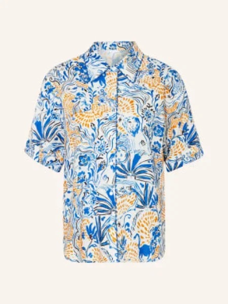 Lala Berlin Koszula Betta Z Lnem blau biała