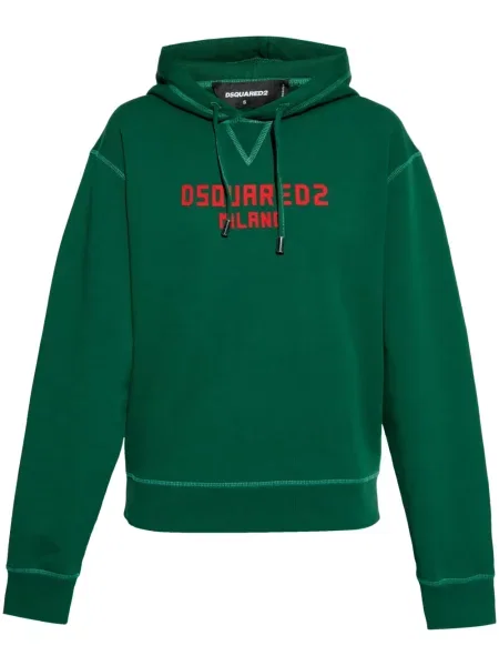 Hanorac cu glugă Dsquared2 cu imagine verde