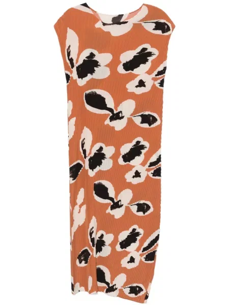 Rochie maxi Issey Miyake de costum maro