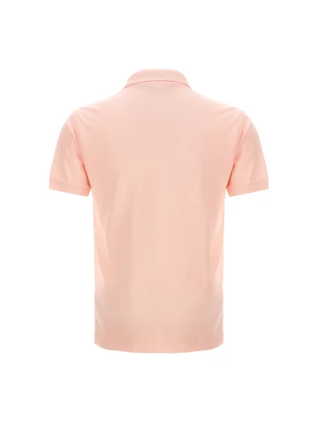 Koszulka polo Regular Fit z czystej bawełny Lacoste różowa