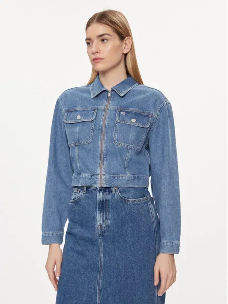 Tommy Jeans Geacă de blugi Claire albastru