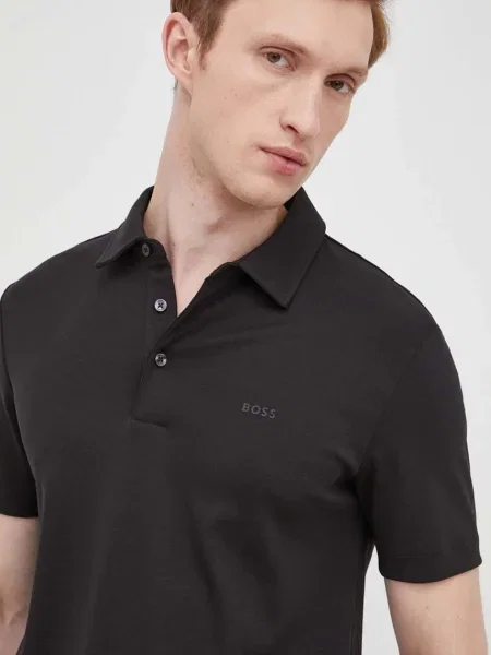 Tricou polo Boss Black negru