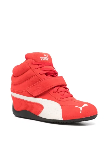 Fűzős éksarkú csipkés sneaker Puma piros