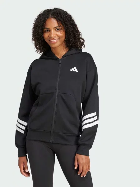 Свитер Adidas в полоску черный