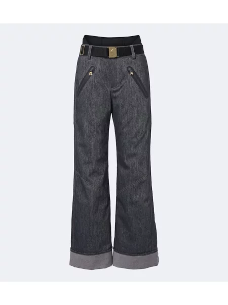 Cu centură pantaloni de schi Bogner albastru