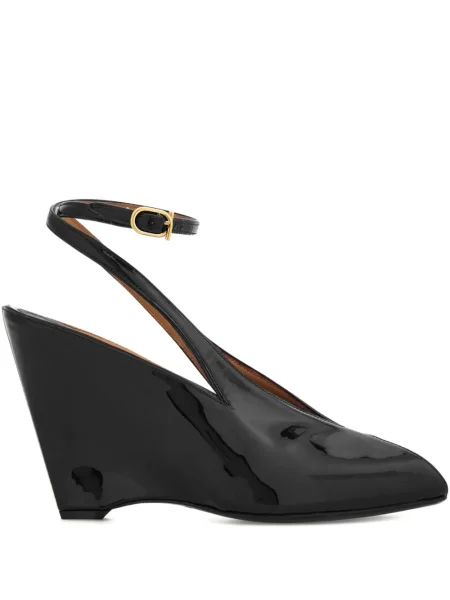 Pantofi cu toc Ferragamo cu pană negru