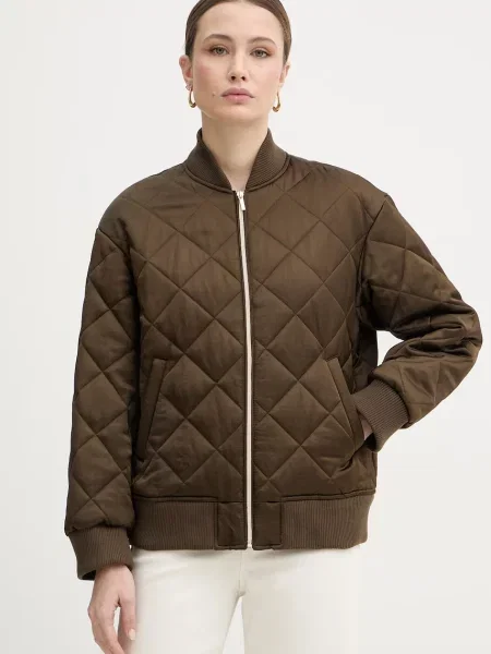 IBlues kurtka bomber z dodatkiem lnu PRIMO zielony