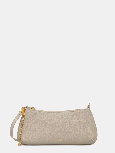 Coccinelle crossbody torbica usnjena bež