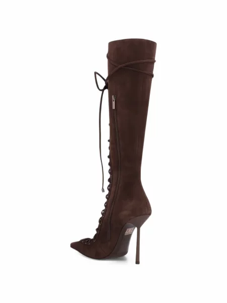 Botine Le Silla cu șireturi din dantelă maro