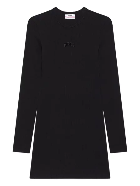 Mały sukienka mini Gcds garniturowa prążkowana czarna