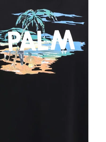 Tricou Palm Angels cu imagine negru