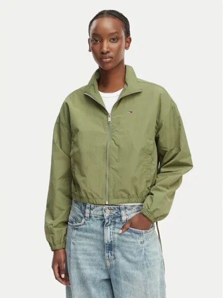 Tommy Jeans Prehodna jakna zelena