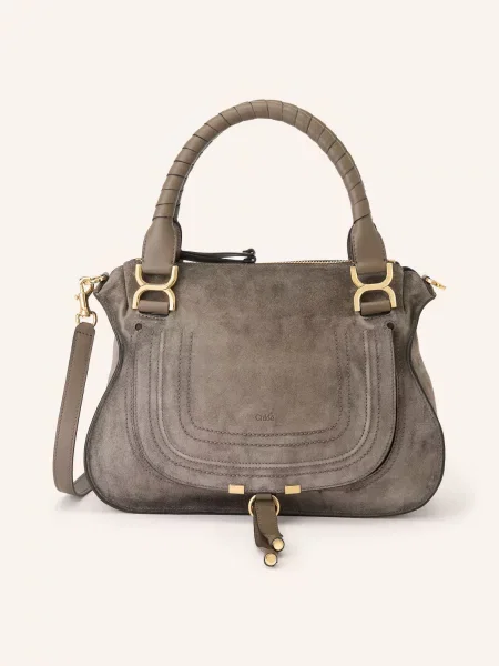 Chloé Kabelka Marcie Medium nickel grey šedá