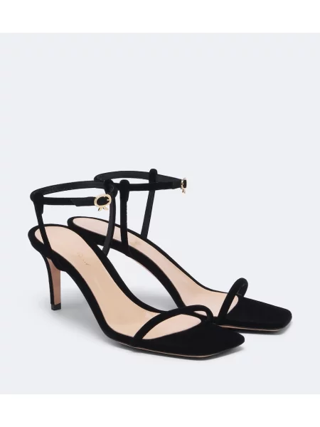 Sandale Gianvito Rossi de catifea negru
