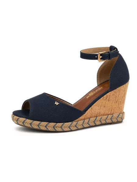Sandały Wrangler LORETTA WEDGE niebieskie