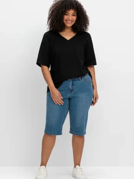 SHEEGO Jeans denim albastru