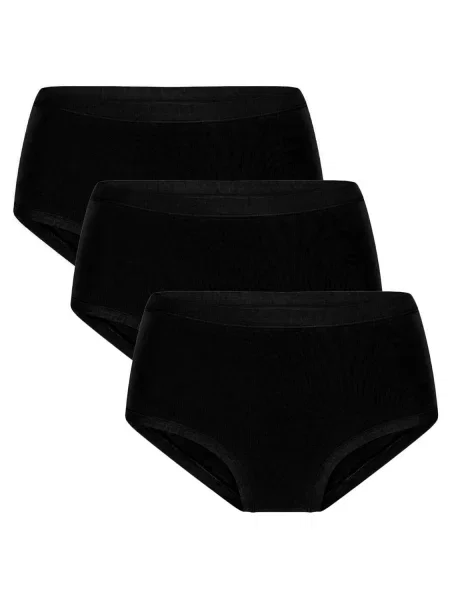 Женские однотонные трусики 3 штуки чорні