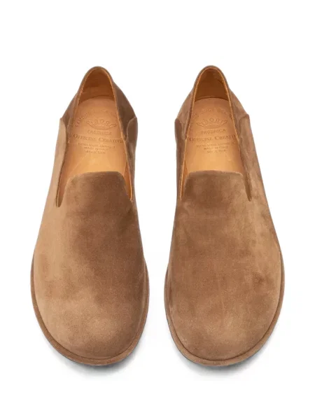 Pantofi loafer Officine Creative din piele de căprioară maro
