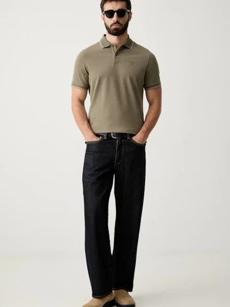 Tricou polo Barbour verde