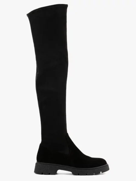 Ботфорти LeBERDES замша/текстиль чорний