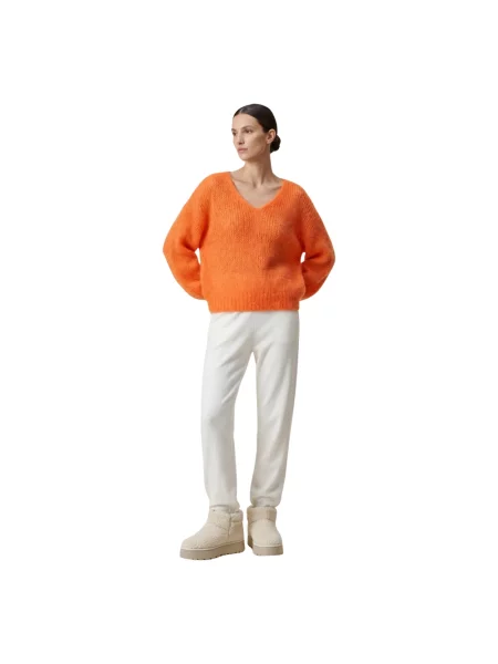 Sweter Americandreams wełniany pomarańczowy
