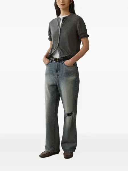 Scurt cardigan Less gri