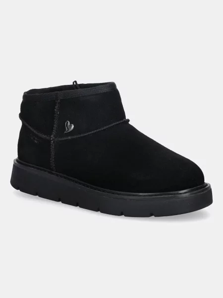 Skechers cizme de zăpadă din piele întoarsă KEEPSAKES COZY COZY MINI negru