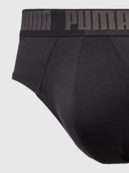 Figi z detalem z logo w zestawie 2 szt. czarne