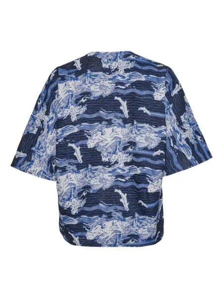 Tricou Henrik Vibskov cu imagine albastru