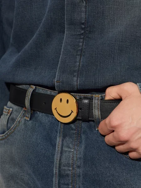 Cu centură curea Moschino din piele negru