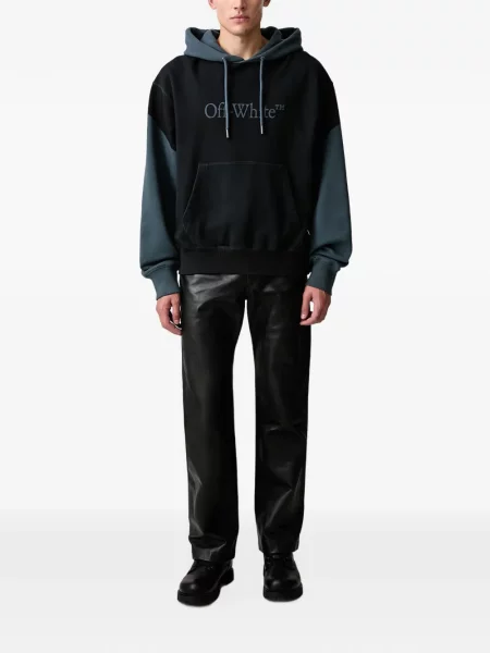 Bluza z kapturem Off-white z nadrukiem biała