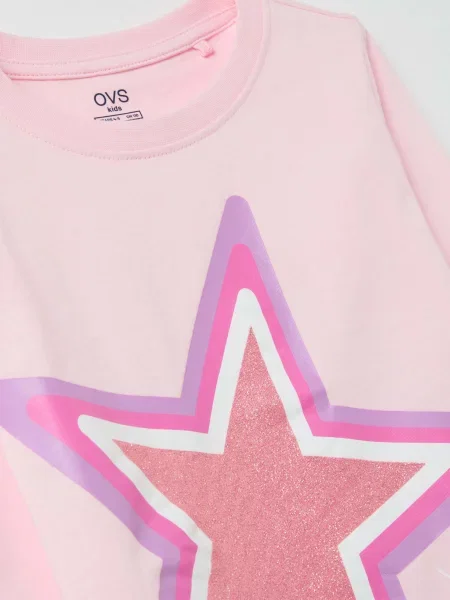 Дитячий Лонгслів OVS світло-рожевий рожевий