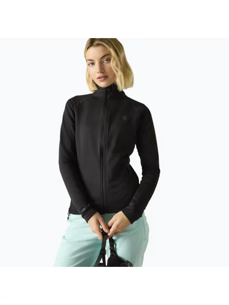 Bluză pentru femei Dare 2b Lowline Full Zip Core Stretch black negru