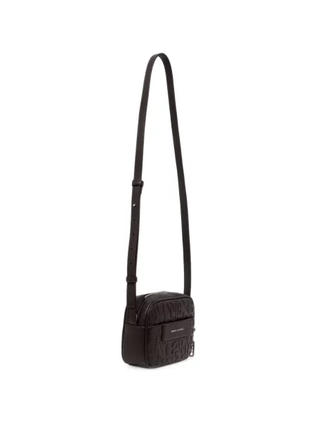 Body Armani Exchange din piele cu autograf maro