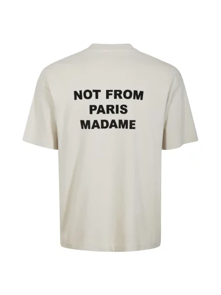 Drôle de Monsieur t-shirt Le T-Shirt Slogan z nadrukiem beżowy