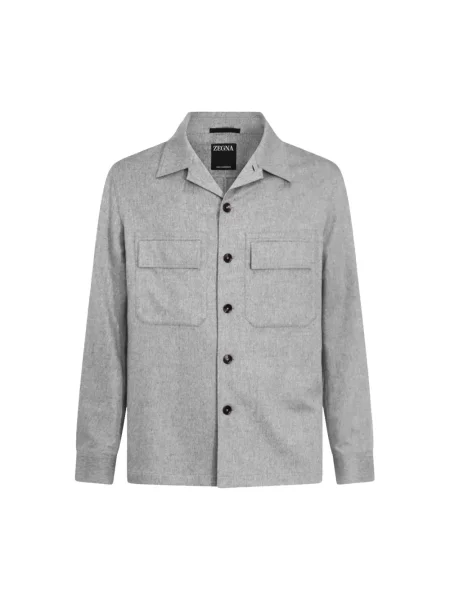 Kurtka Zegna wełniana casual szara