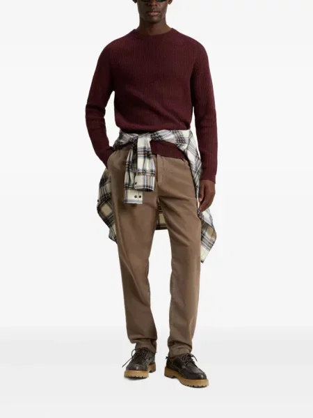 Pulover Woolrich cu decolteu rotund roșu