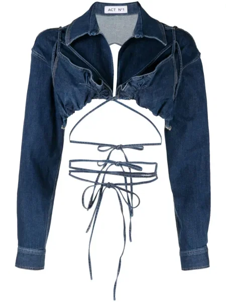 Bluzka Act N°1 o krotszym kroju niebieska