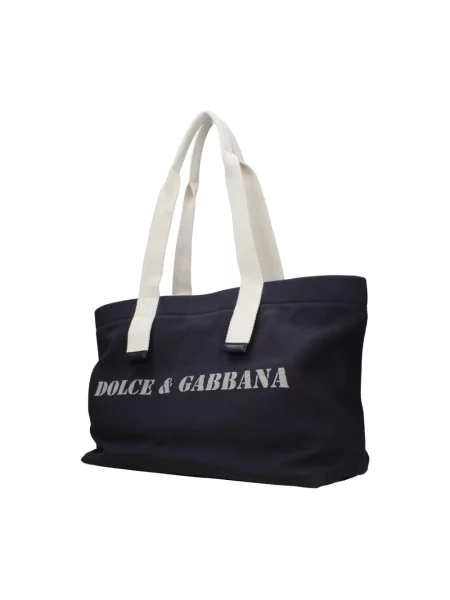Torba na ramię Dolce&gabbana skórzana niebieska