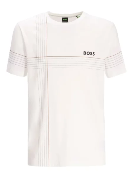 Tricou Boss cu dungi alb