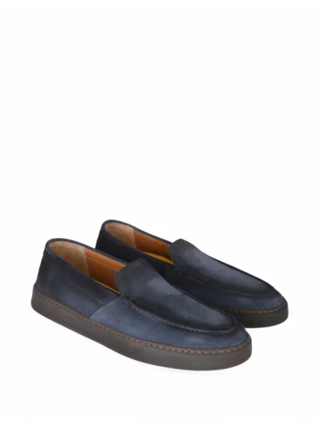 Chiloți Doucal's din piele de căprioară slip-on albastru