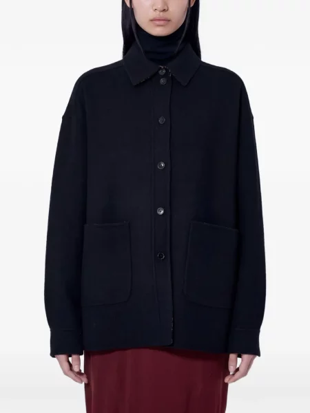 Reversibil geacă cu puf Max Mara de lână negru