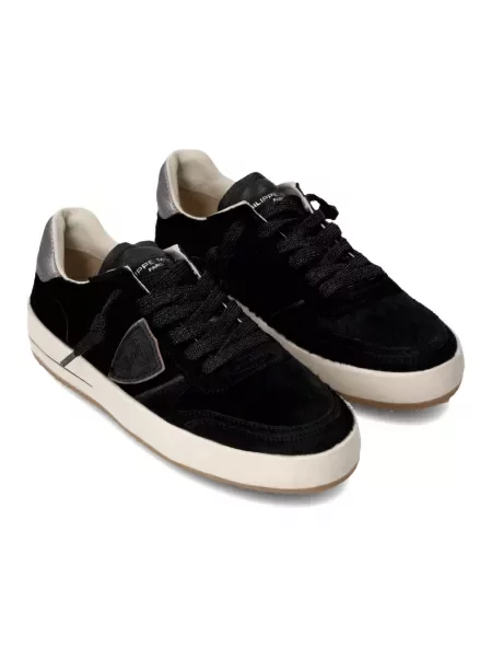 Sneakersy Philippe Model do tenisa zamszowe czarne