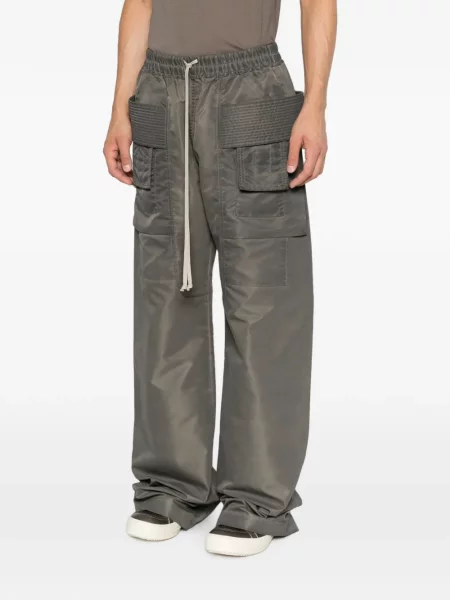 Παντελόνι cargo Rick Owens Drkshdw με κορδόνι γκρι