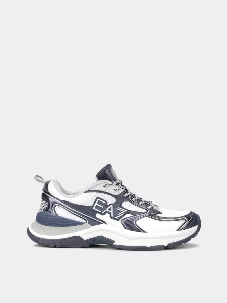 Кросівки білий/синій поліестер/поліуретан/шкіра білі